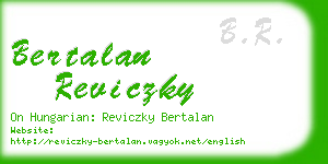 bertalan reviczky business card